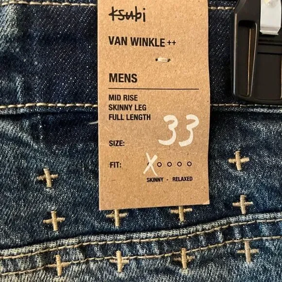 Ksubi Van Winkle Runaway Mid Rise Skinny Leg Jeans size 33 $ 260.00